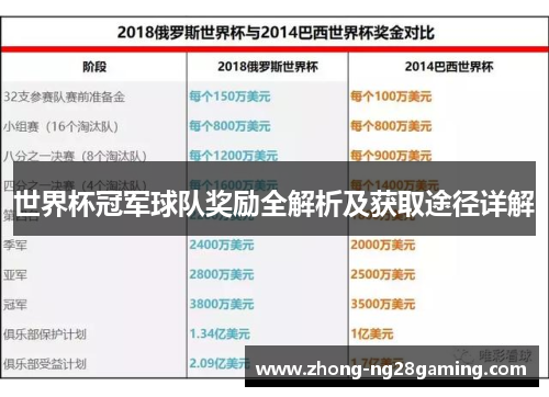 世界杯冠军球队奖励全解析及获取途径详解
